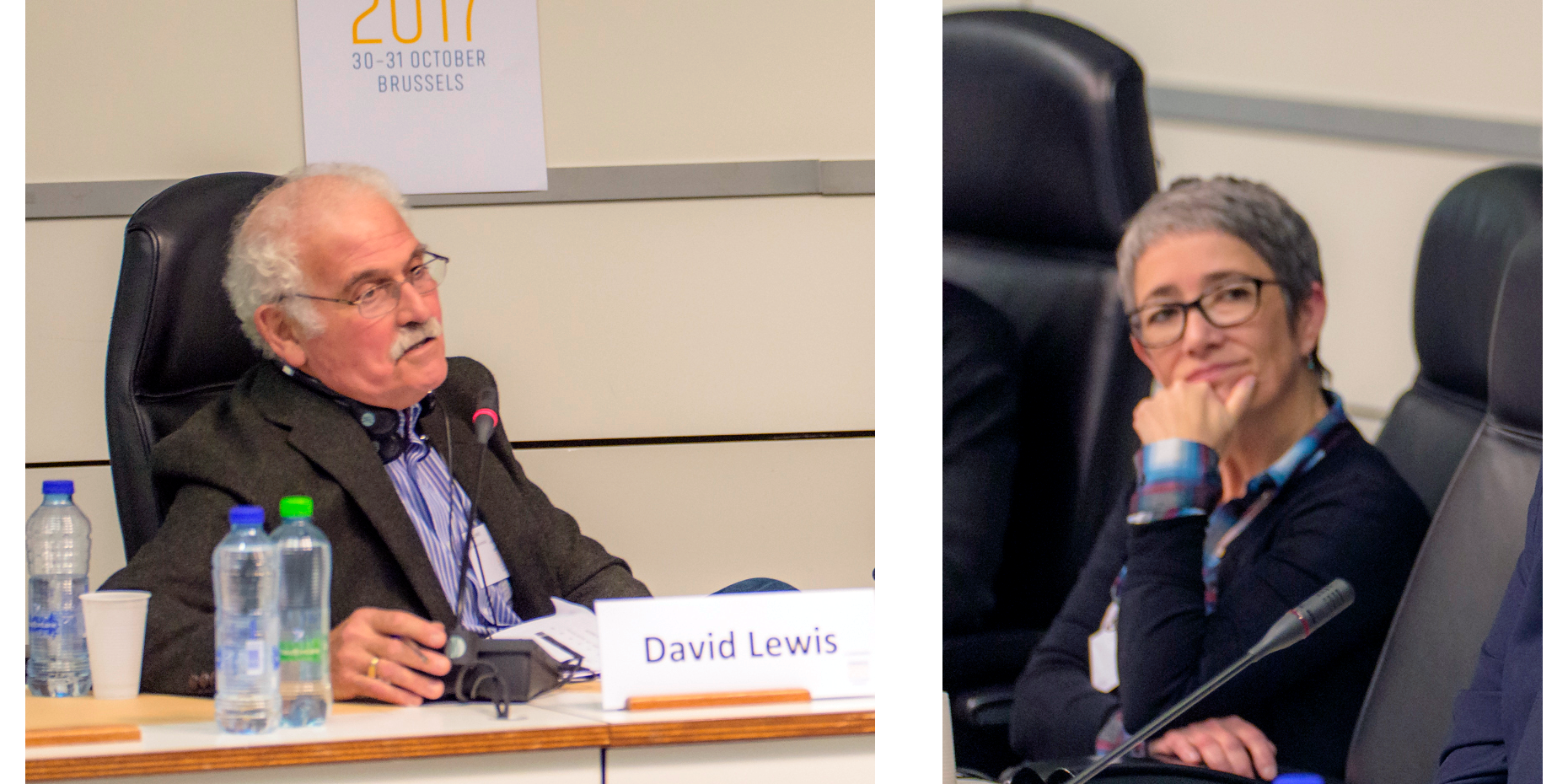 Authors of the Eurocadres report David Lewis and Anna Myers in the whistleblower protection panel at Eurocadres' Congress 2017.